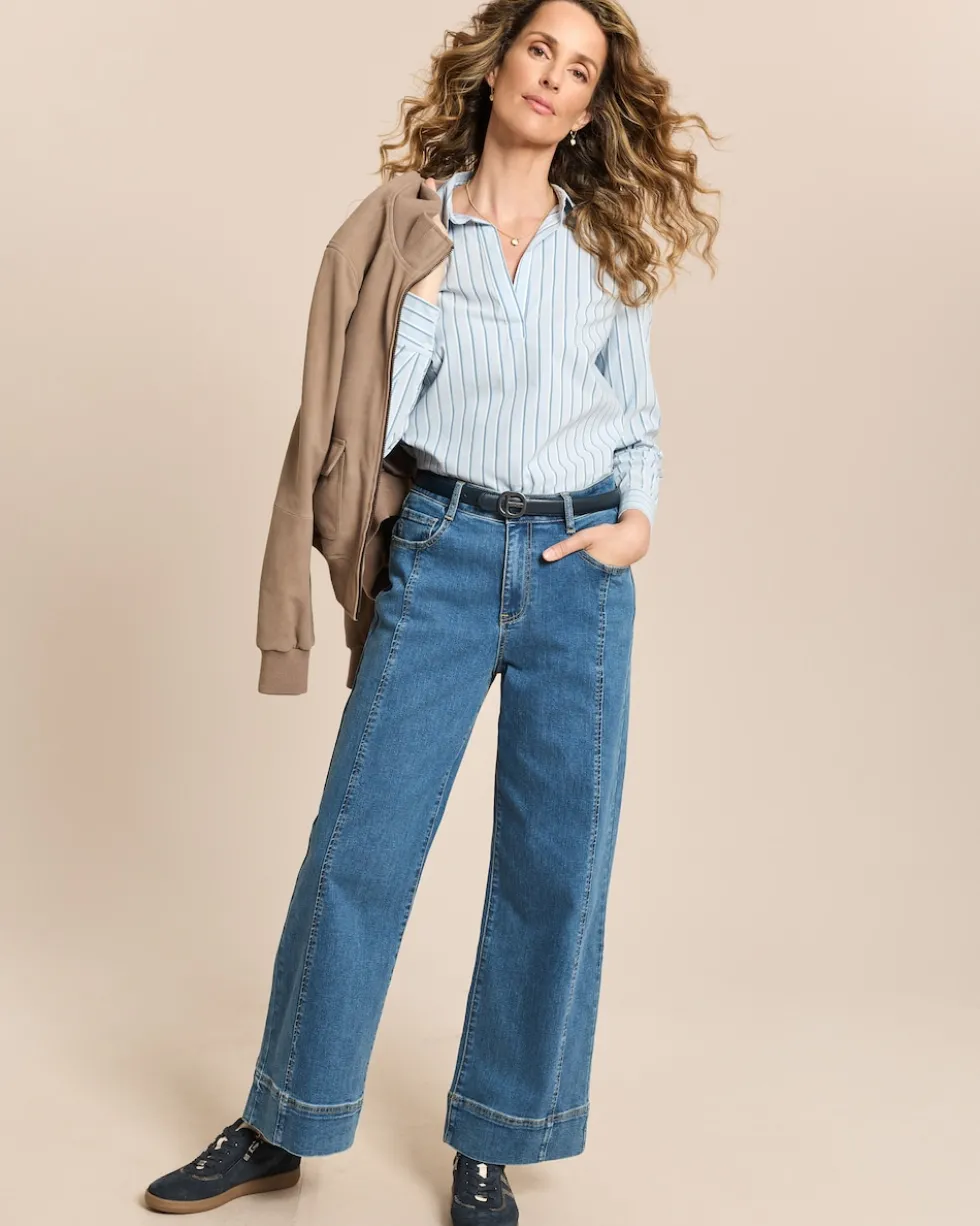 Jeanshose mit Teilungsnaht