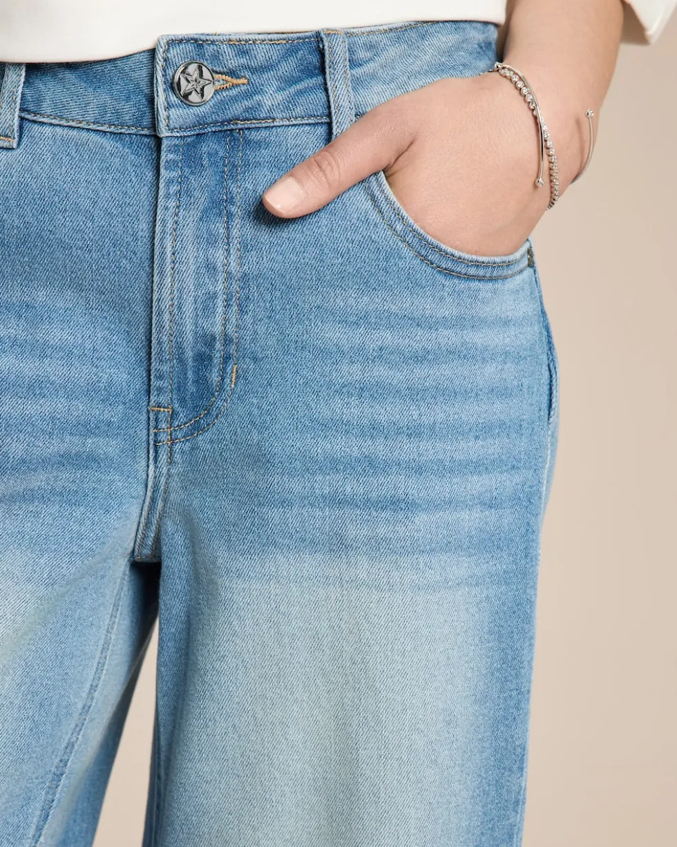 Jeanshose mit vorverlegter Seitennaht