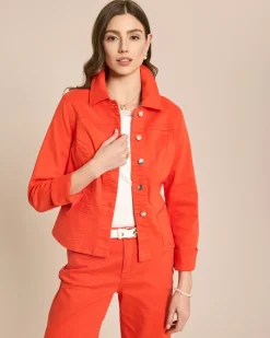 Jeansjacke mit angesetztem Schößchen