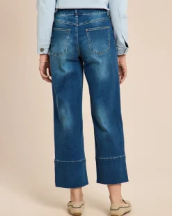 Jeans mit breitem Saumabschluss