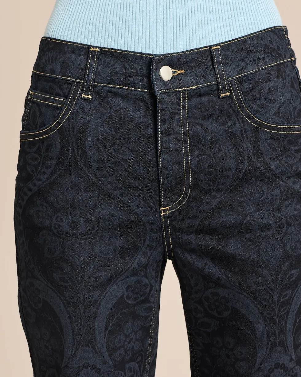 Jeans mit Paisley-Print