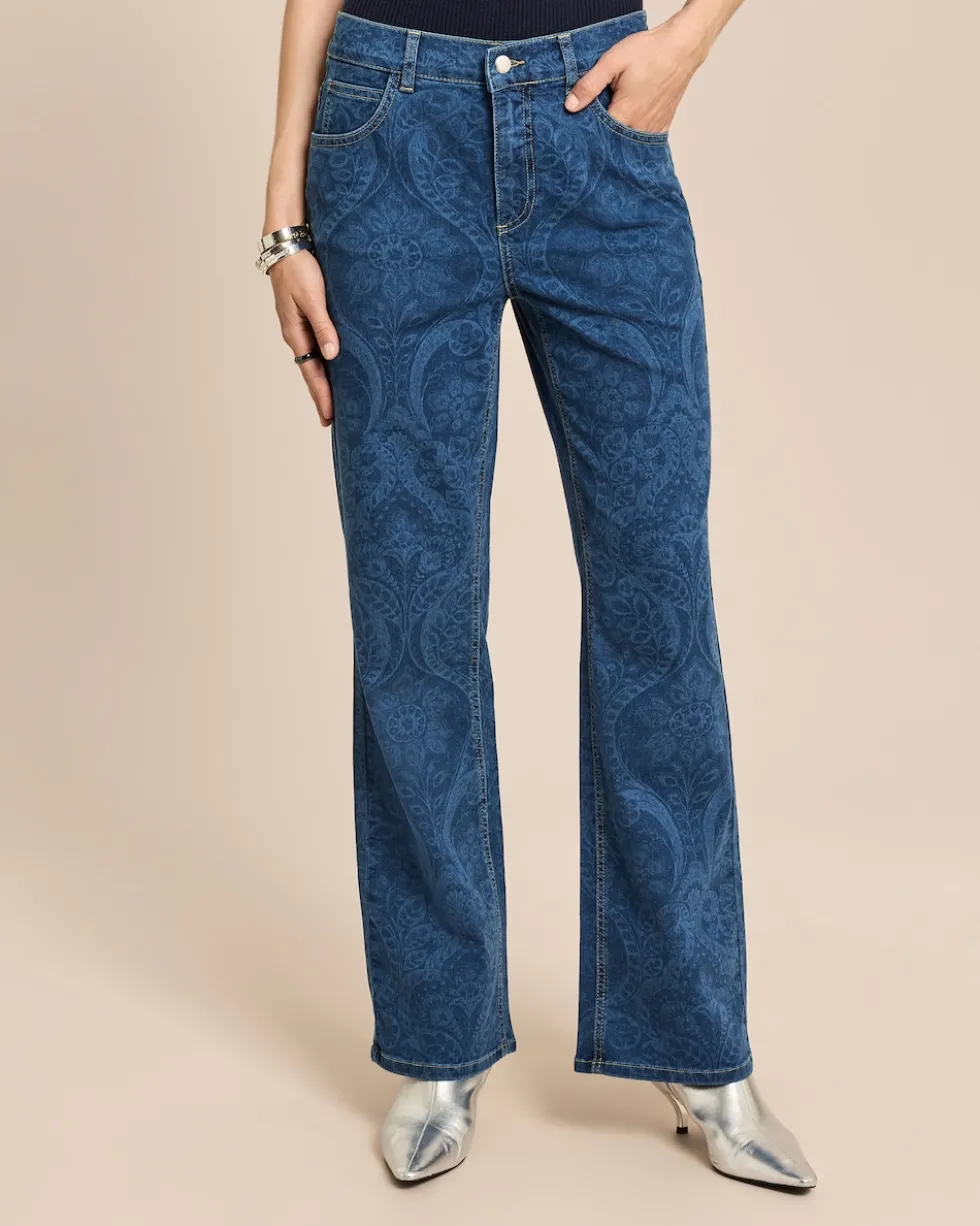 Jeans mit Paisley-Print