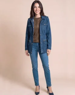 Jeans Parka mit Wattierung