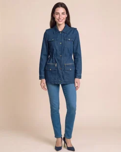 Jeans Parka mit Wattierung