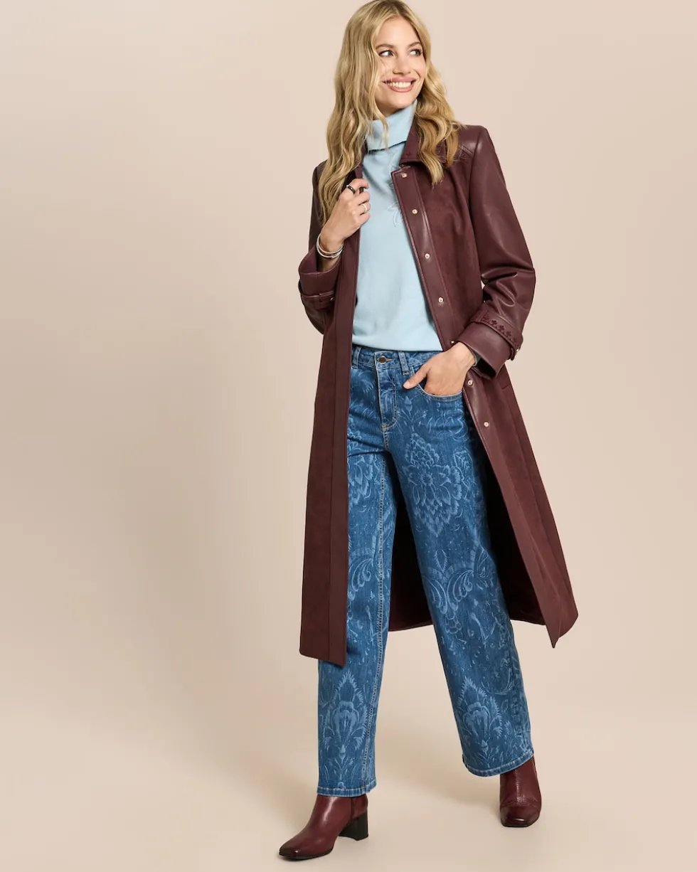 Jeans Wide Leg mit Druck