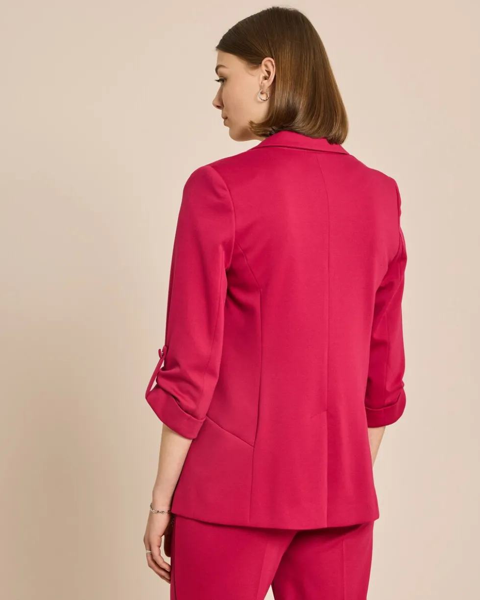 Jersey Blazer mit Paspeldetails