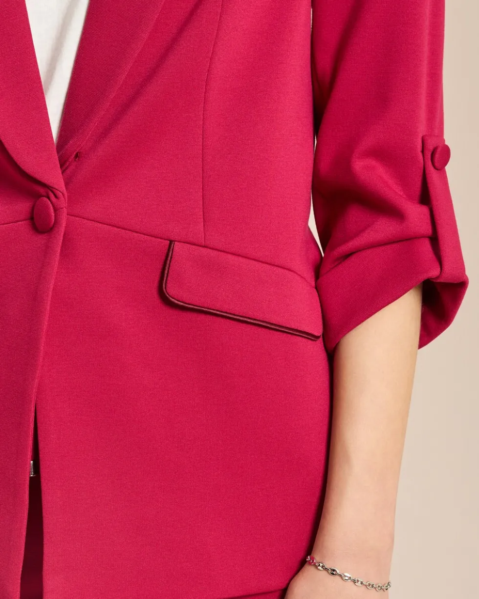 Jersey Blazer mit Paspeldetails