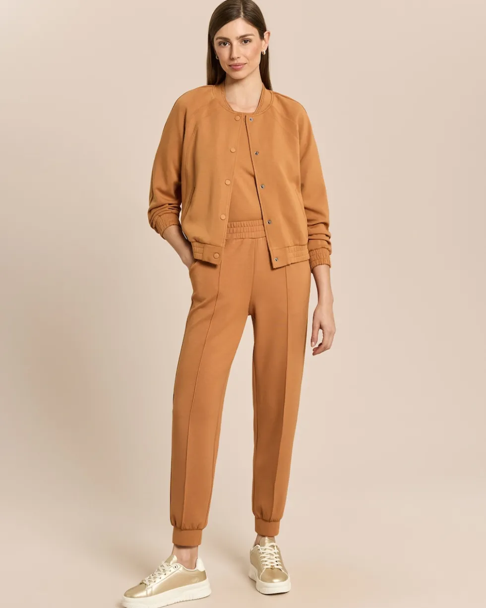 Jersey Blouson mit Metallic Garn