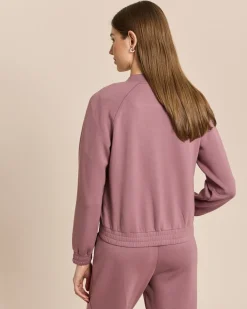 Jersey Blouson mit Metallic Garn