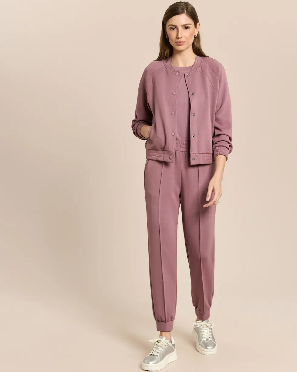 Jersey Blouson mit Metallic Garn