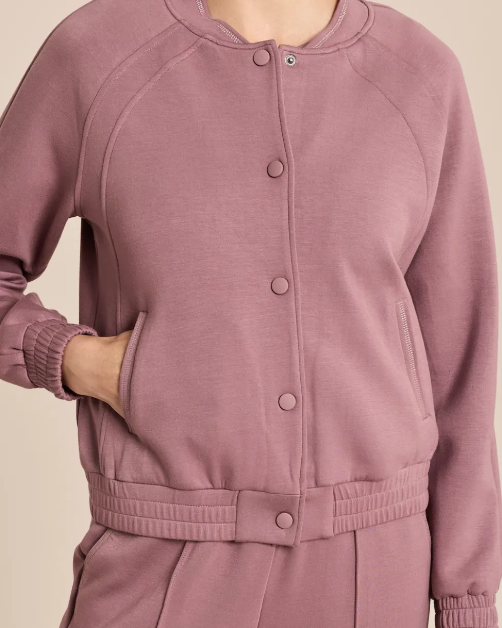 Jersey Blouson mit Metallic Garn