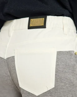 Jerseyhose mit Jeansdetail