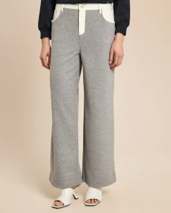 Jerseyhose mit Jeansdetail