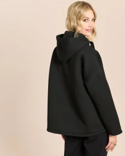 Jerseyjacke Oversized mit Kapuze