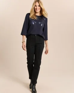 Jersey Shirt mit Pailletten
