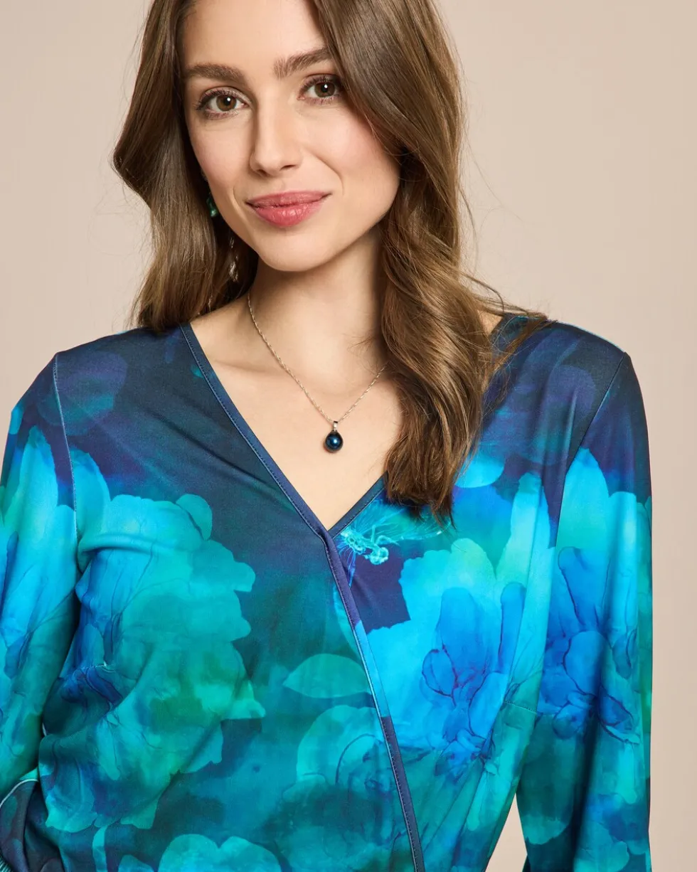 Jumpsuit mit Ballonärmel und Druck