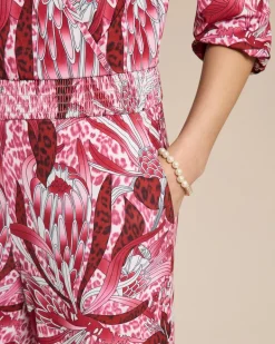 Jumpsuit mit Ballonärmel und Druck