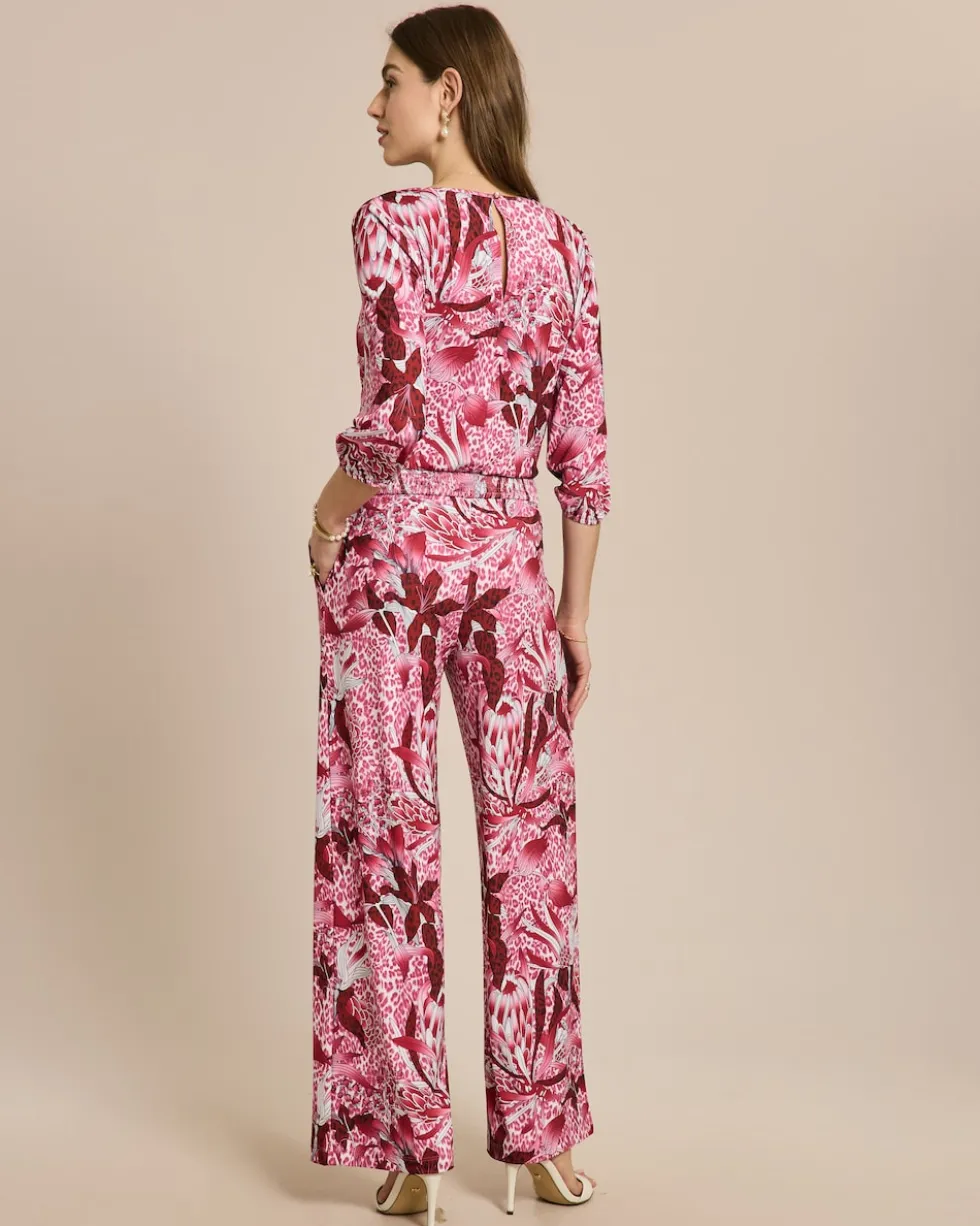 Jumpsuit mit Ballonärmel und Druck