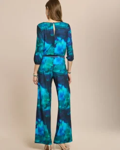 Jumpsuit mit Ballonärmel und Druck