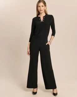 Jumpsuit mit Ösen-Dekoration