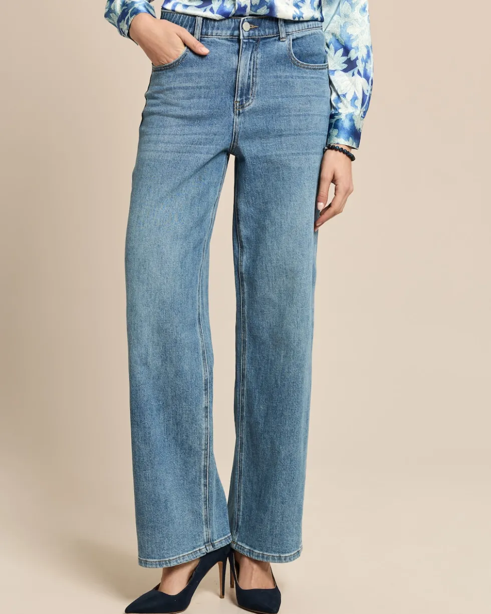 JW Wide Leg Jeans mit Stretch-Bund
