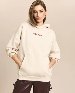 Kapuzensweatshirt mit Stickerei
