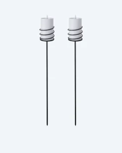 Kerzenhalter mit LED-Kerze, 2tlg.