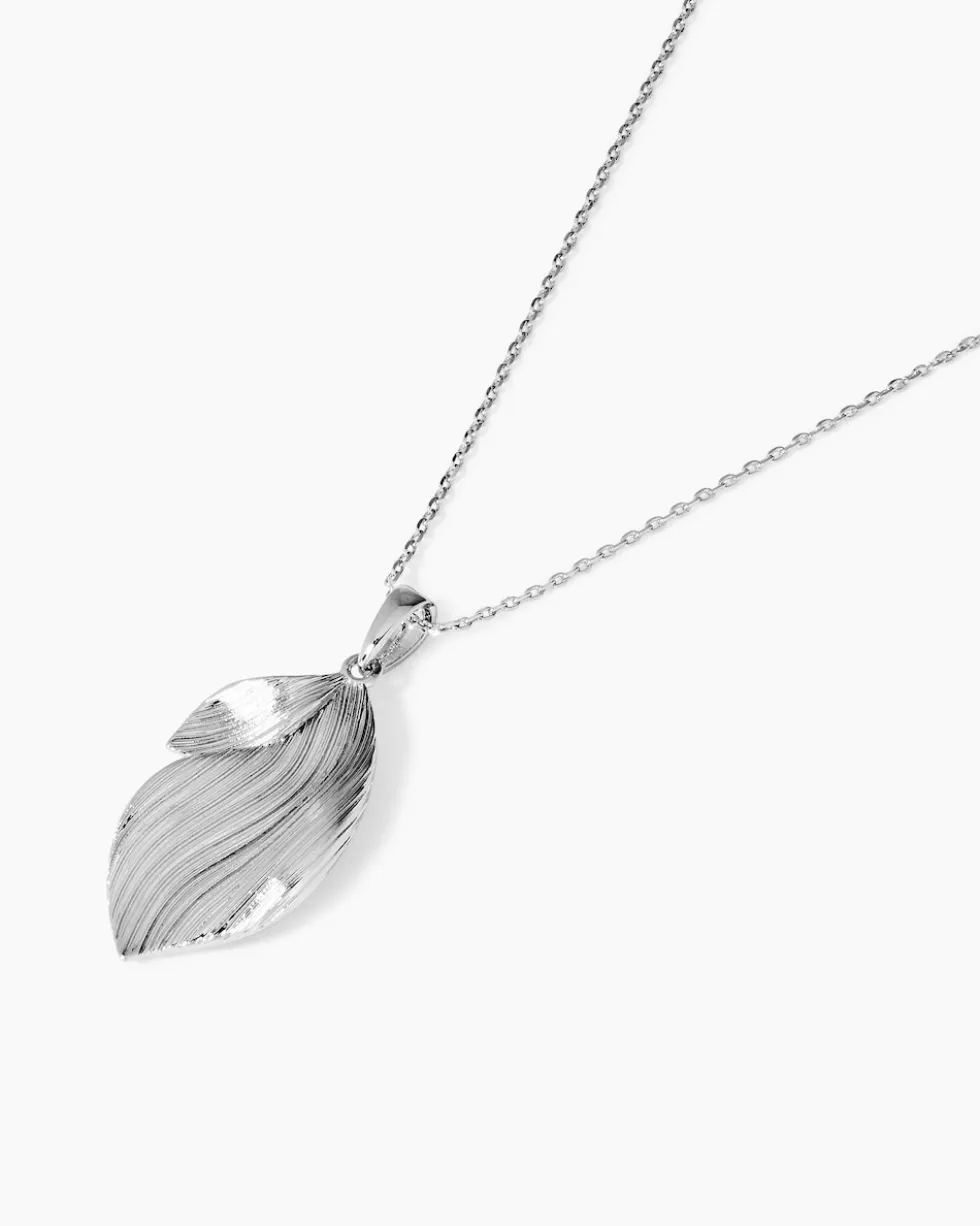 Kette + Anhänger in Blattform