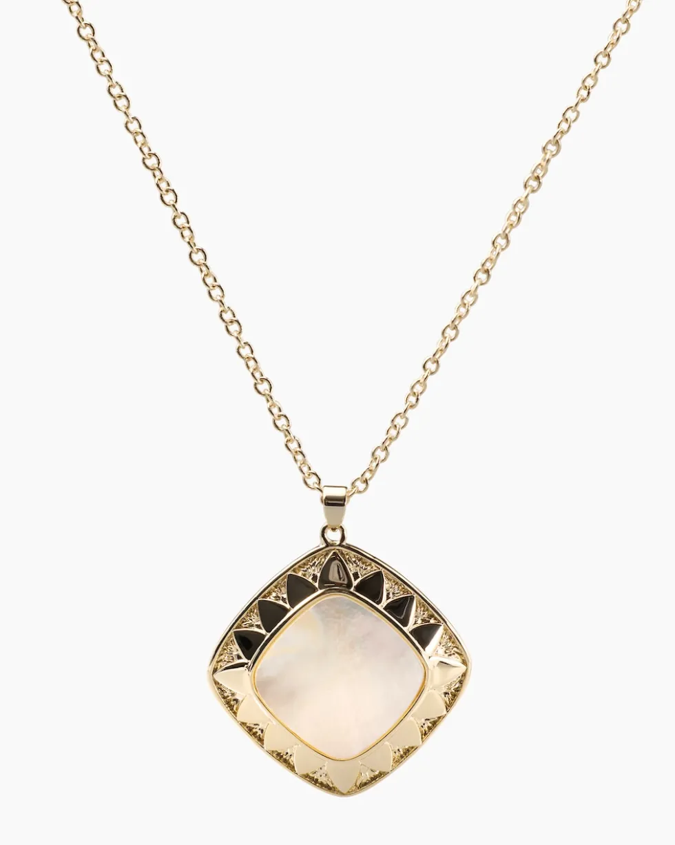 Kette + Anhänger mit Perlmutt