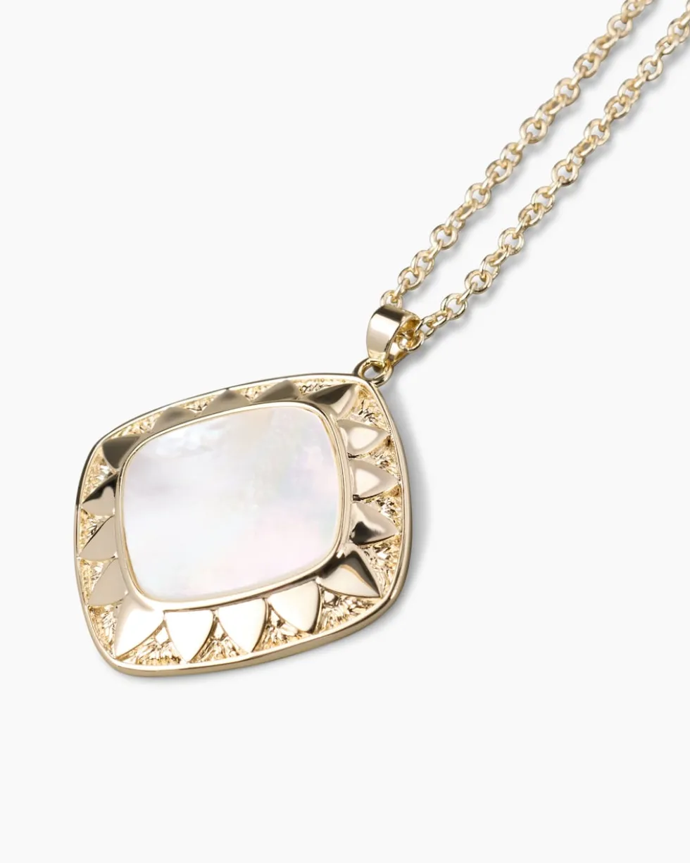 Kette + Anhänger mit Perlmutt