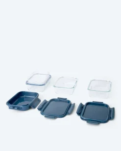 Kühldosen aus Glas, rechteckig, 3tlg.
