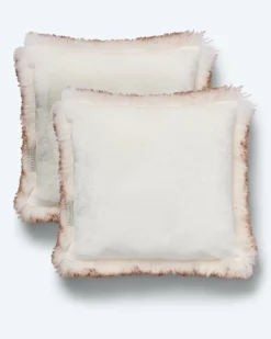 Kissen in Huskyfell-Optik, 2tlg.