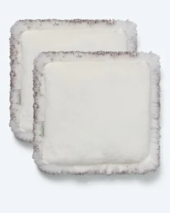 Kissen in Huskyfell-Optik, 2tlg.