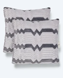 Kissen in Lammfell-Jacquard-Optik, 2tlg.
