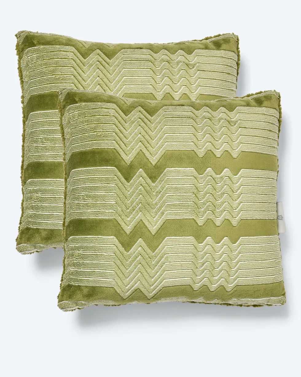Kissen in Lammfell-Jacquard-Optik, 2tlg.