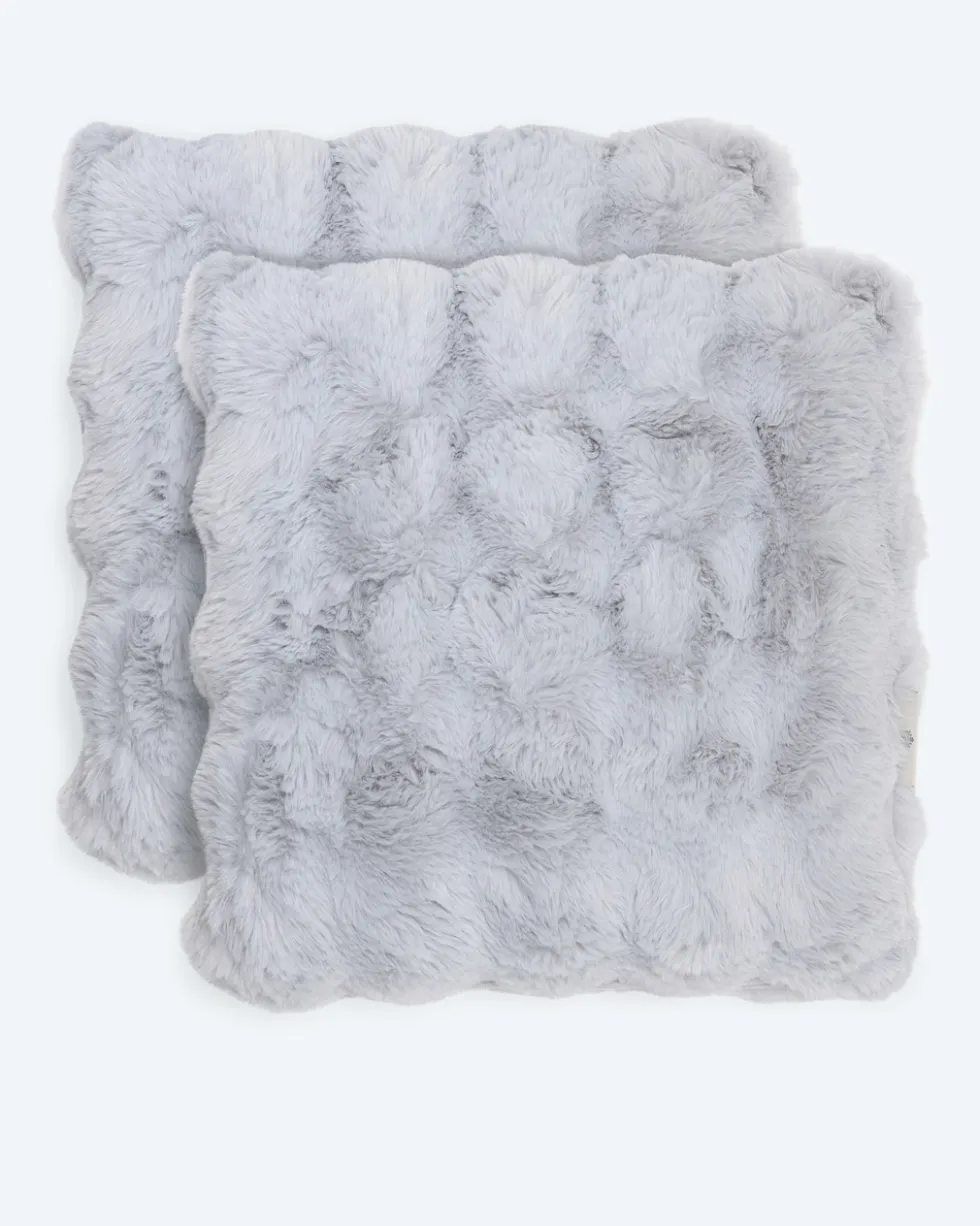 Kissen Kaninchenfell-Optik, 2tlg.