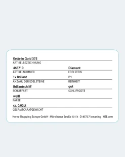 Kordelkette mit Brillant 0,02 ct
