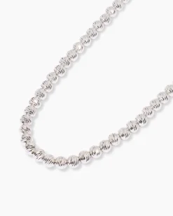Kugelcollier mit diamantierten Kugeln