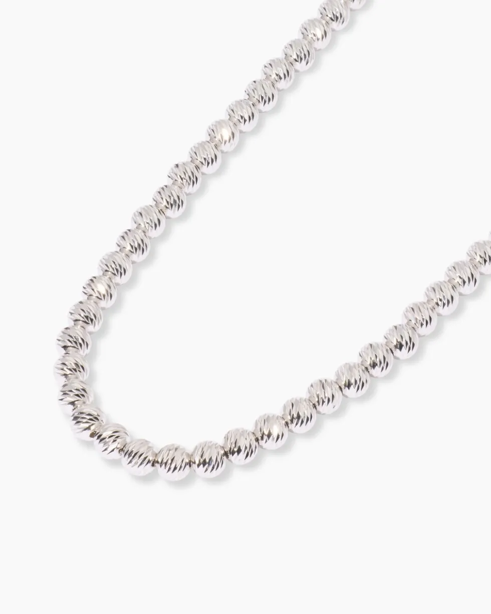 Kugelcollier mit diamantierten Kugeln