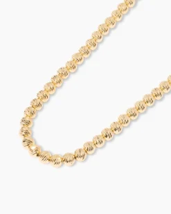 Kugelcollier mit diamantierten Kugeln