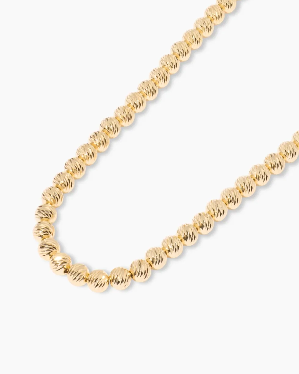Kugelcollier mit diamantierten Kugeln