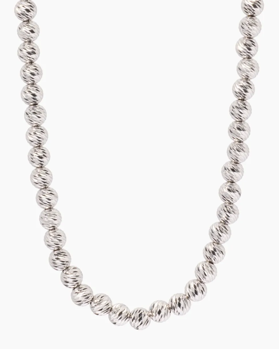 Kugelcollier mit diamantierten Kugeln