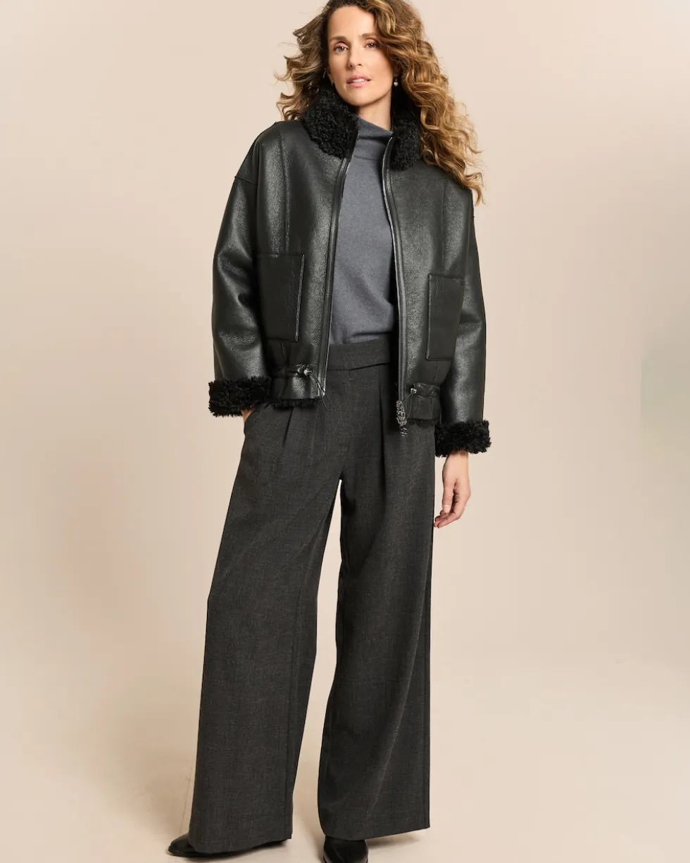 Kunstlederjacke wendbar