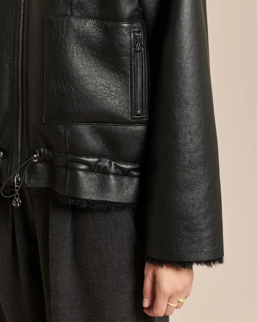 Kunstlederjacke wendbar