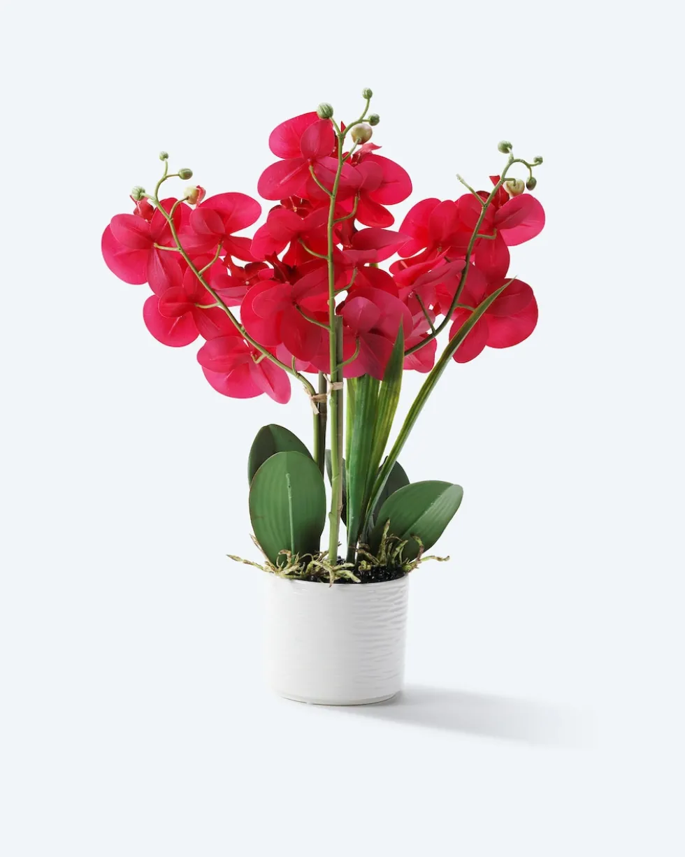 Kunst-Orchidee im Keramiktopf