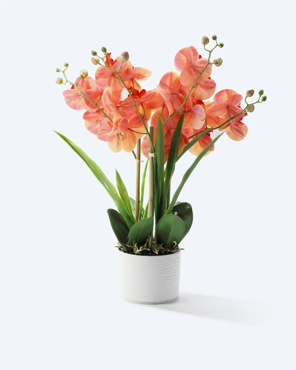 Kunst-Orchidee im Keramiktopf