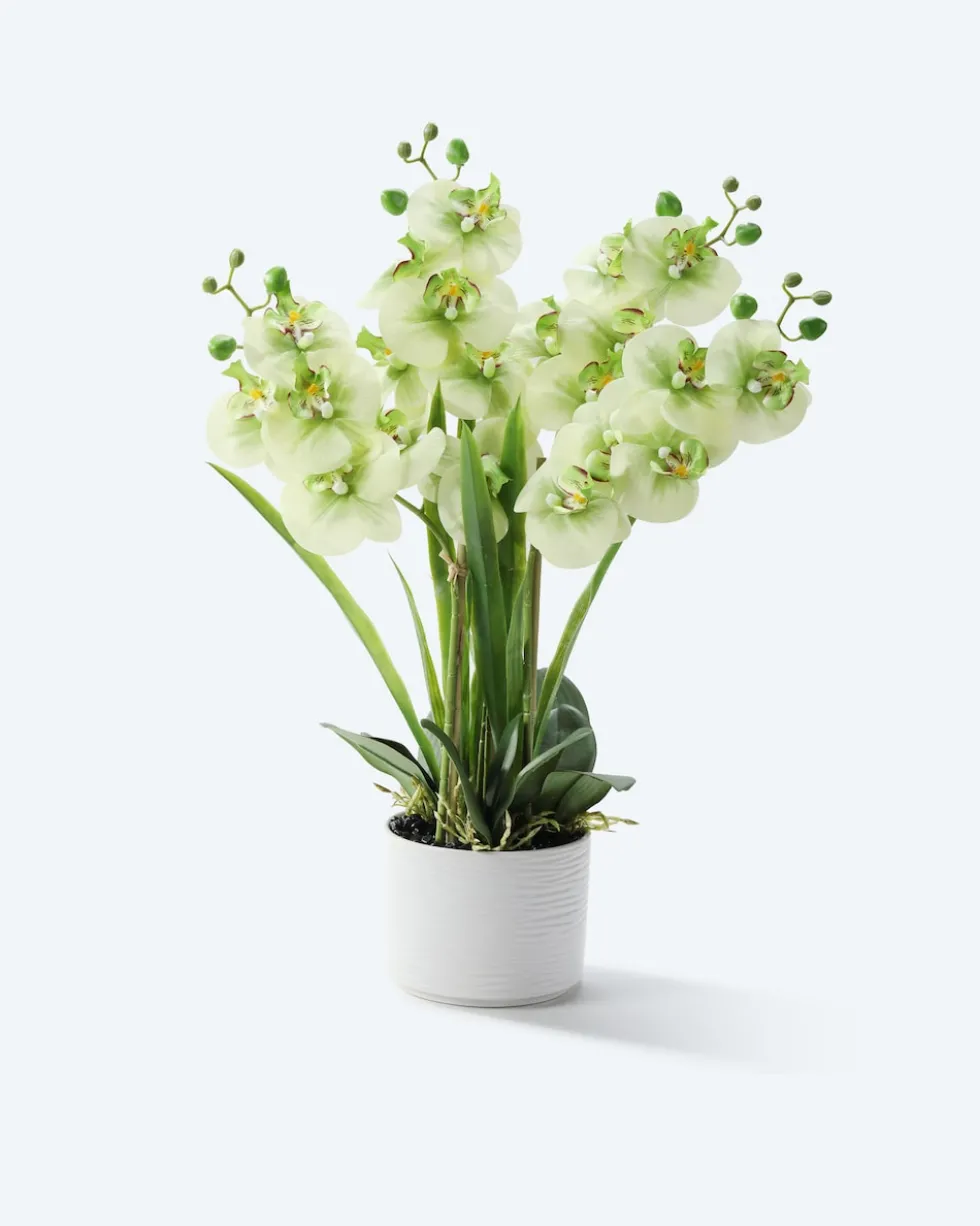 Kunst-Orchidee im Keramiktopf