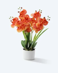 Kunst-Orchidee im Keramiktopf