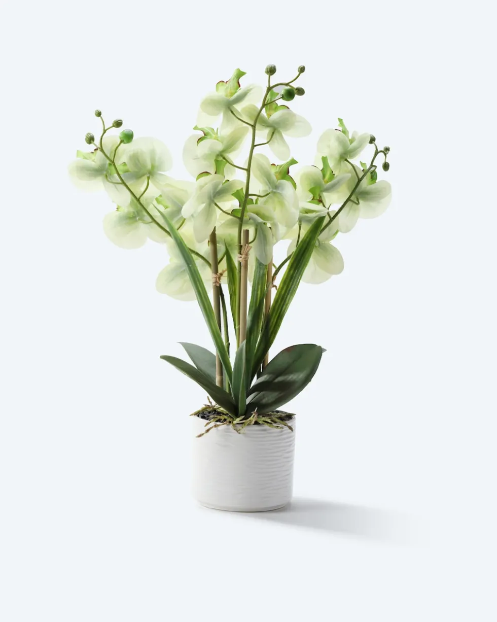 Kunst-Orchidee im Keramiktopf