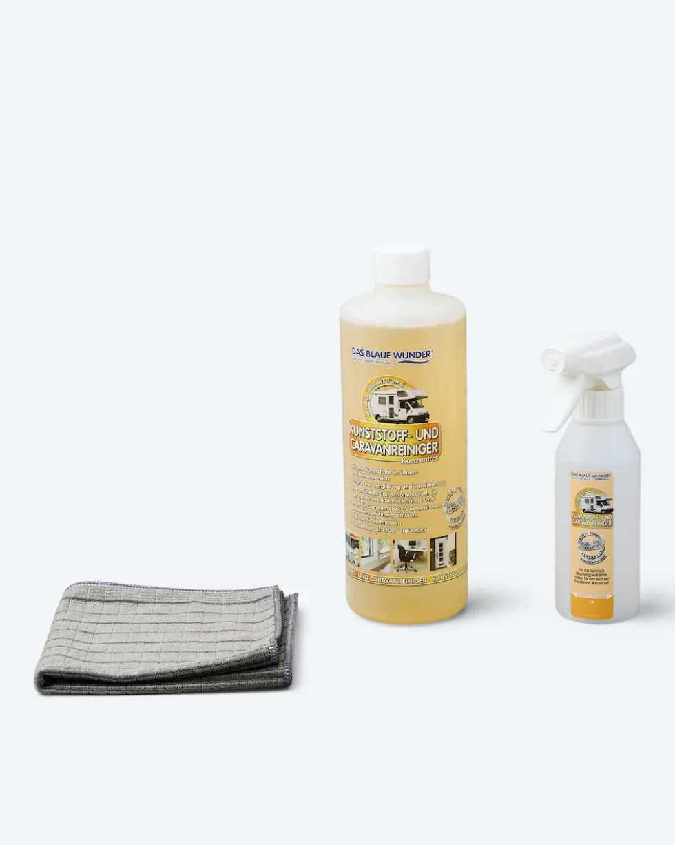 Kunststoff- und Caravan-Reiniger, 1.000 ml & Tuch